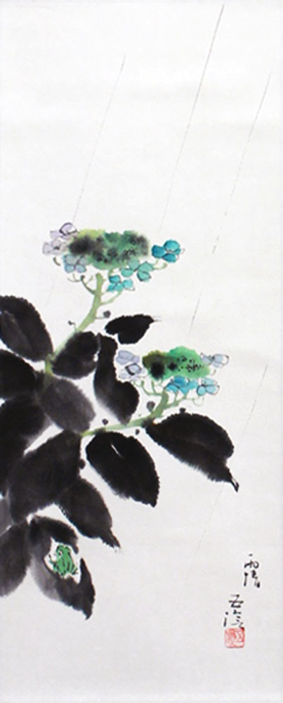 楽天市場】小林五浪 「 あじさい 」 掛軸 小巾立 【中古】 : 内田画廊