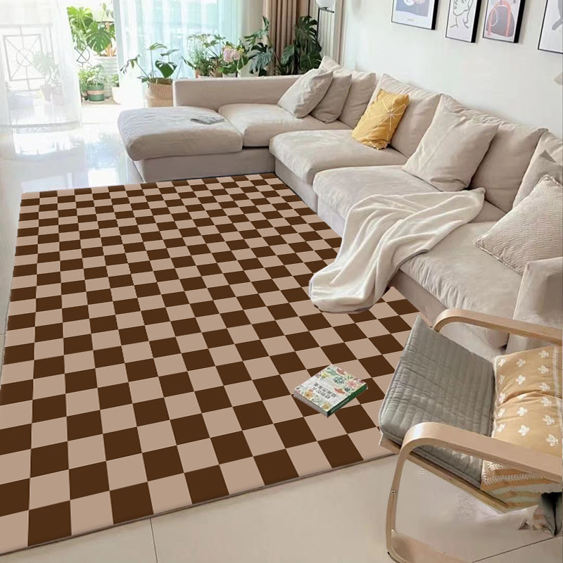 楽天市場】チェッカーボードラグ 洗える120*160cm ラグマット 滑り止め