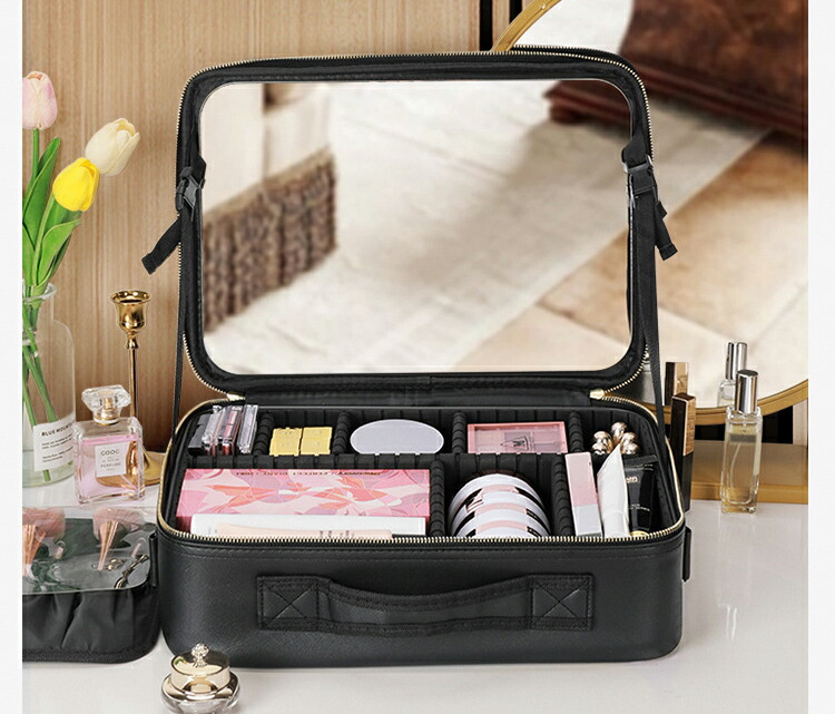 楽天市場】メイクボックス メイクボックス 鏡付き メイクボックス