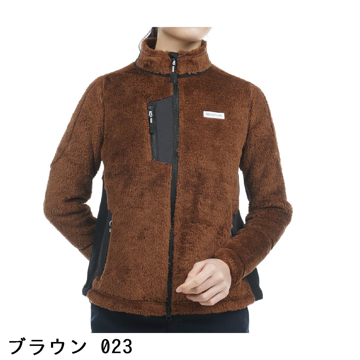 BRIEFING GOLF ボアフリース ブラウン レディース S BRIEFING GOLF