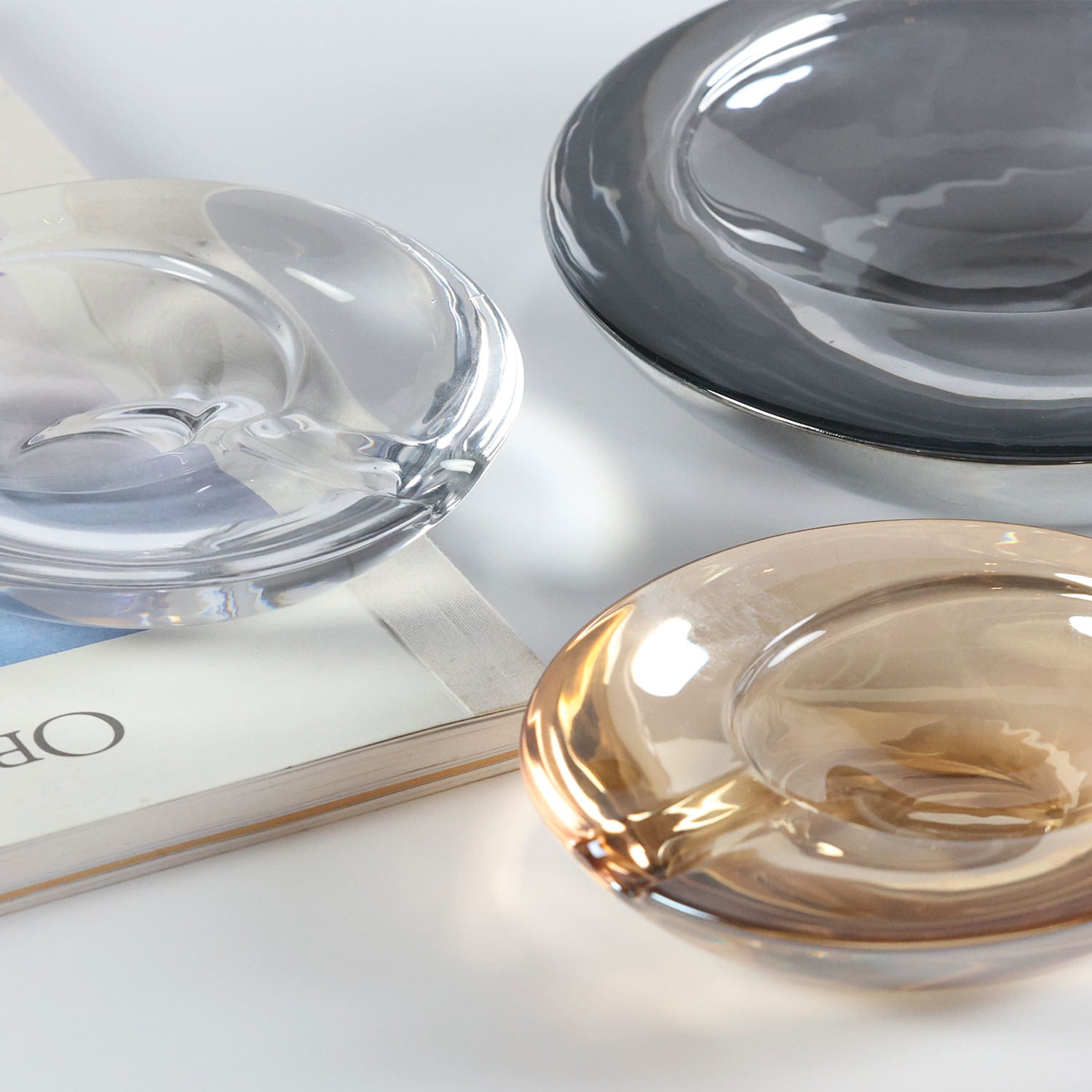 楽天市場】GLASS ASHTRAY グラスアッシュトレイ（S） ガラス お香立て