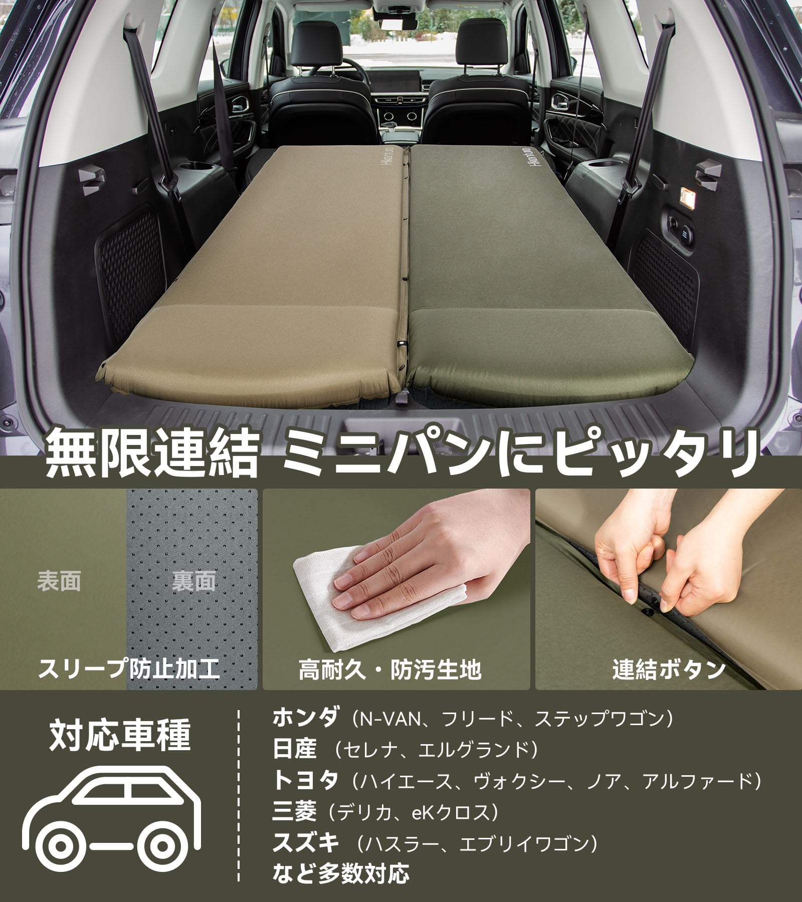 楽天市場】HIKENTURE インフレーターマット【R値6.2・極厚8cm・10s自動