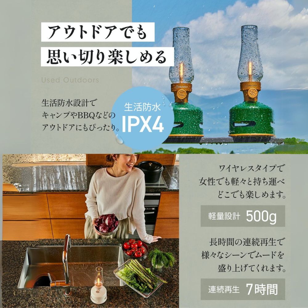 楽天市場】LED ランタン スピーカー S グレーブルー ブルー PALE