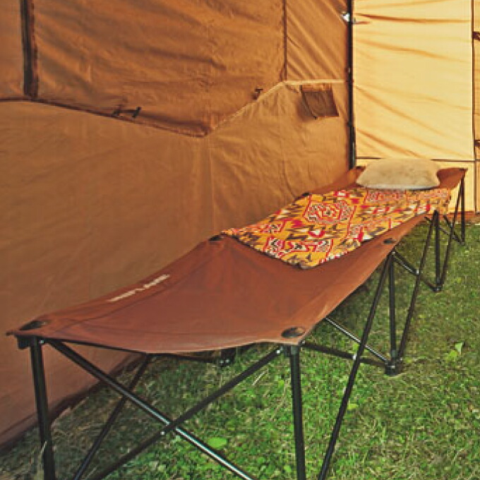 楽天市場】ユニフレーム アウトドアベッド リラックスコット ブラウン