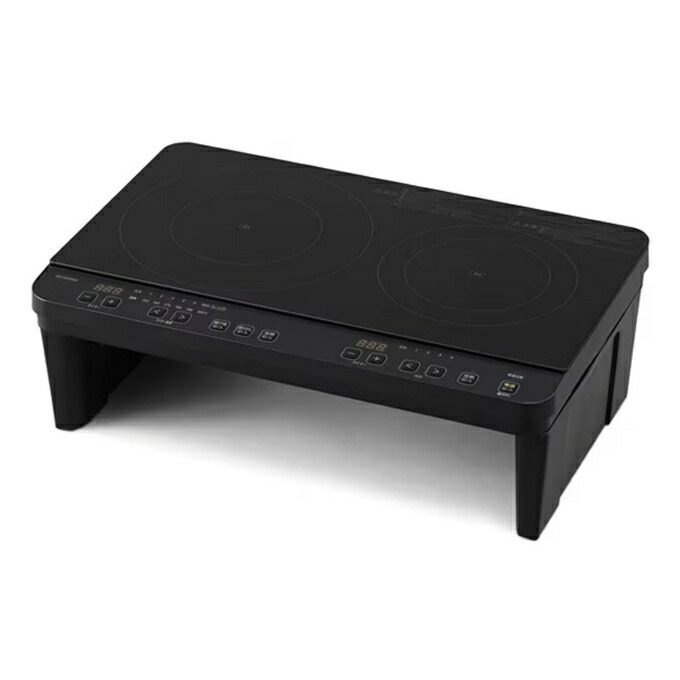 楽天市場】2口ihコンロ 脚付 ihk-w13s-b ブラックの通販