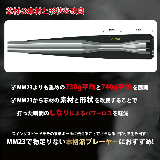 楽天市場】SSK 野球 バット 一般軟式バット トップバランス MM23MX