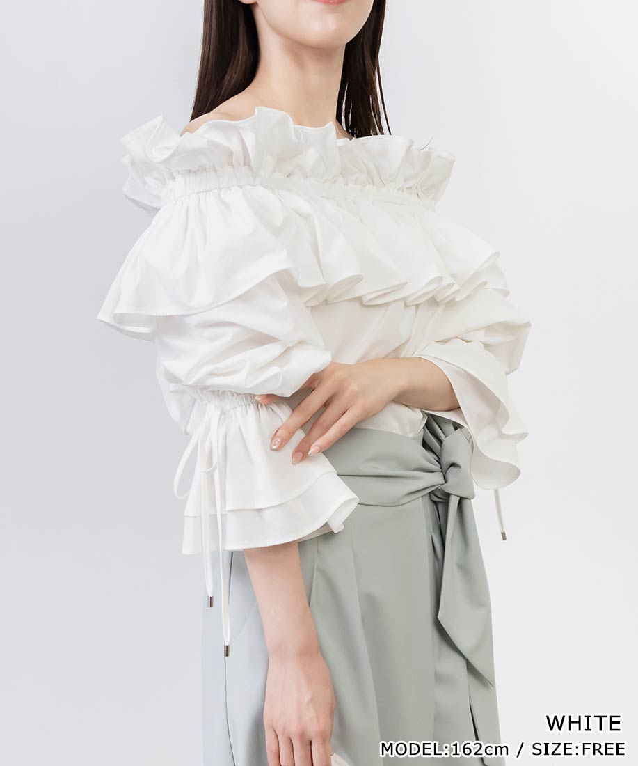 楽天市場】RANDA/ランダ/ギャザーフリルオフショルブラウス/BT35006/YH