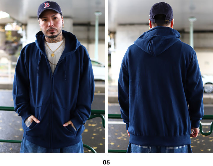 楽天市場】【定番】無地 ジップアップ パーカー 裏パイル b系 ヒップ