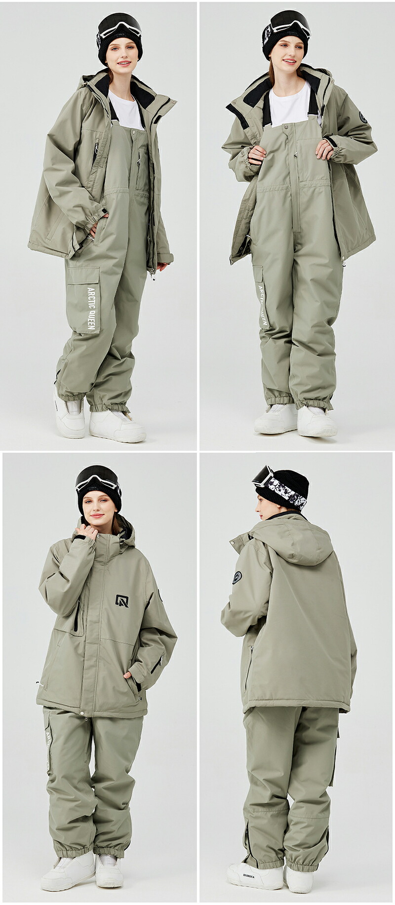 楽天市場】スノーボードウェア上下セット スキーウェア ビブパンツ