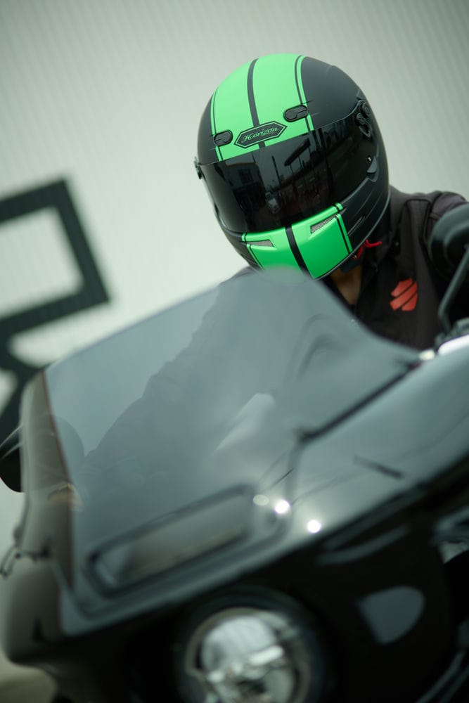 楽天市場】フルフェイス へルメット バイク ライムタイム グリーン
