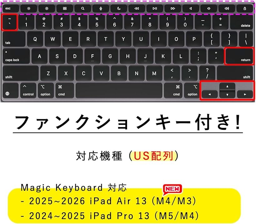 楽天市場】英語US配列、ファンクションキー付き 2025 iPad Air 13