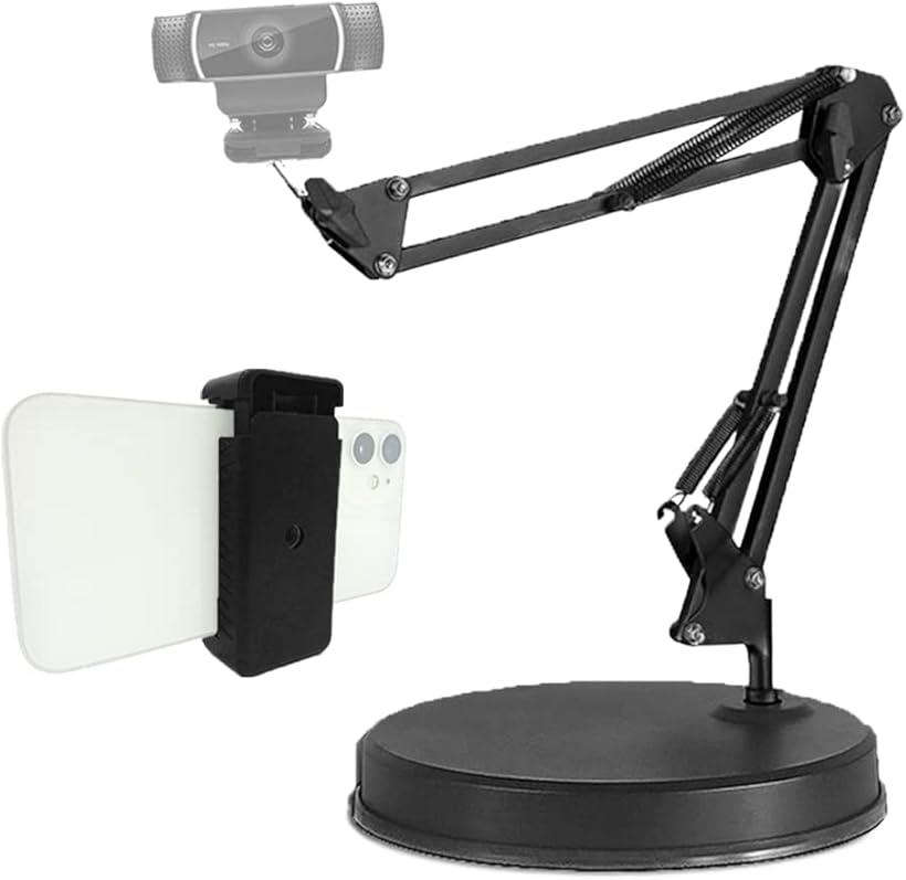 楽天市場】WEBカメラ スタンド 卓上 アーム スマホ対応 (ブラック