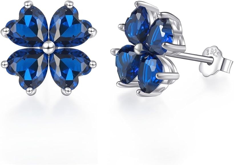 楽天市場】幸運四つ葉のクローバー 女性 6.4ct ブルーサファイア 925