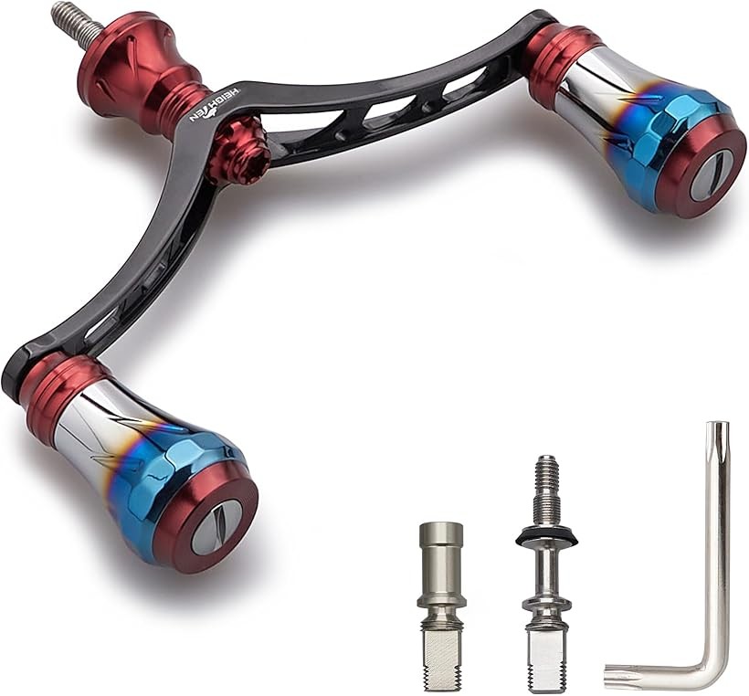 楽天市場】改良 98mm リール ハンドル 6色 70航空アルミ製 シマノ