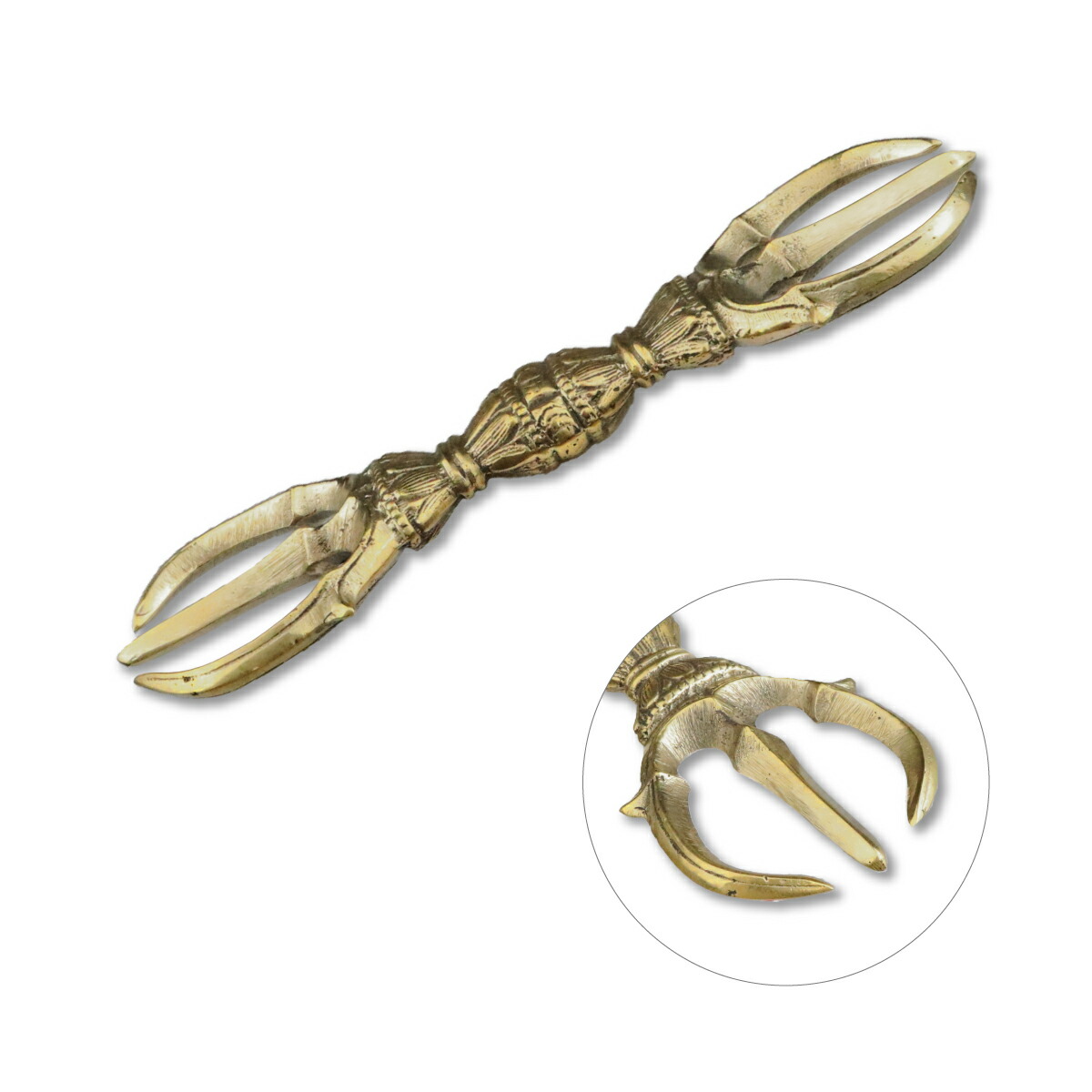 楽天市場】三鈷杵 15cm 真言宗 密教法具 金剛杵 送料無料 : 御朱印帳の