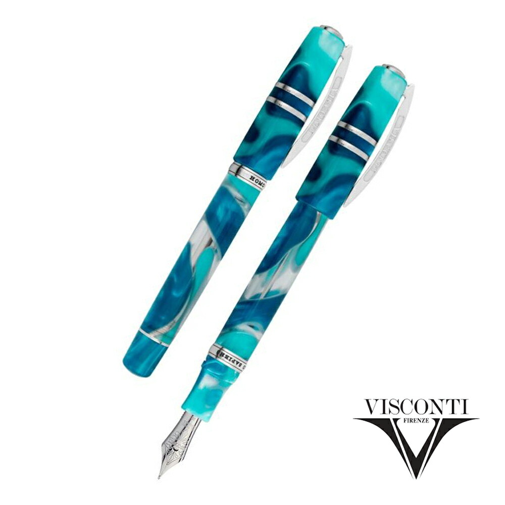 楽天市場】ビスコンティ Visconti 万年筆 ホモサピエンス ブルー