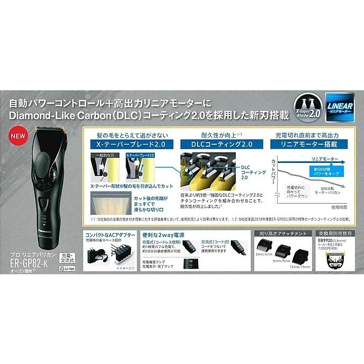 楽天市場】パナソニック リニアバリカン ER-GP82-K ※ プロ リニア