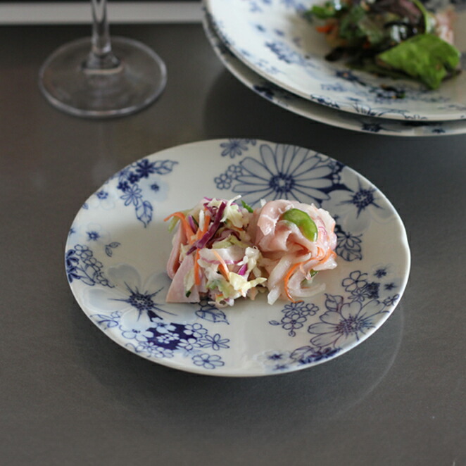 楽天市場】【クーポン配布中】藍の花めぐり 取り皿 16cm // 美濃焼