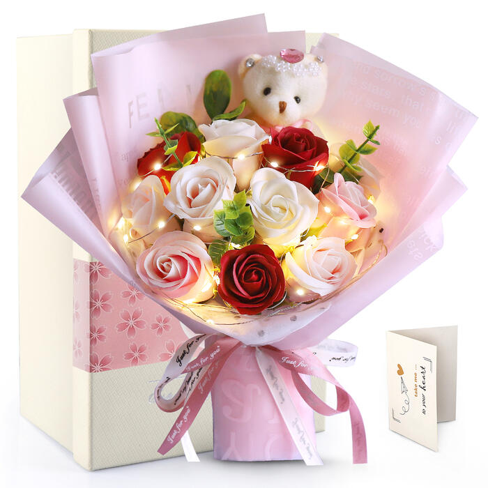 楽天市場】【在庫SALE】ソープフラワー バラ 花束 誕生日プレゼント