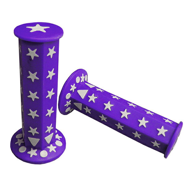 楽天市場】六角グリップ スター(星型) パープル 非貫通 22.2mmハンドル