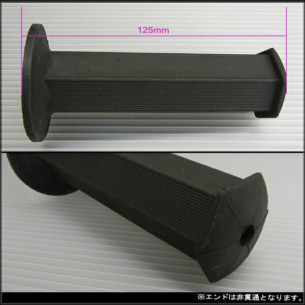 楽天市場】六角グリップ ブラック 125mm 非貫通 22.2mmハンドル汎用品