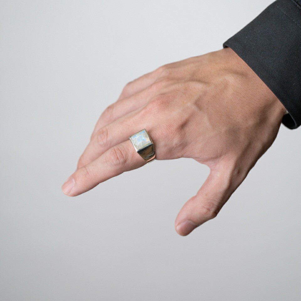 楽天市場】【楽天1位】【ギフト】スクエアリング 天然石リング メンズ