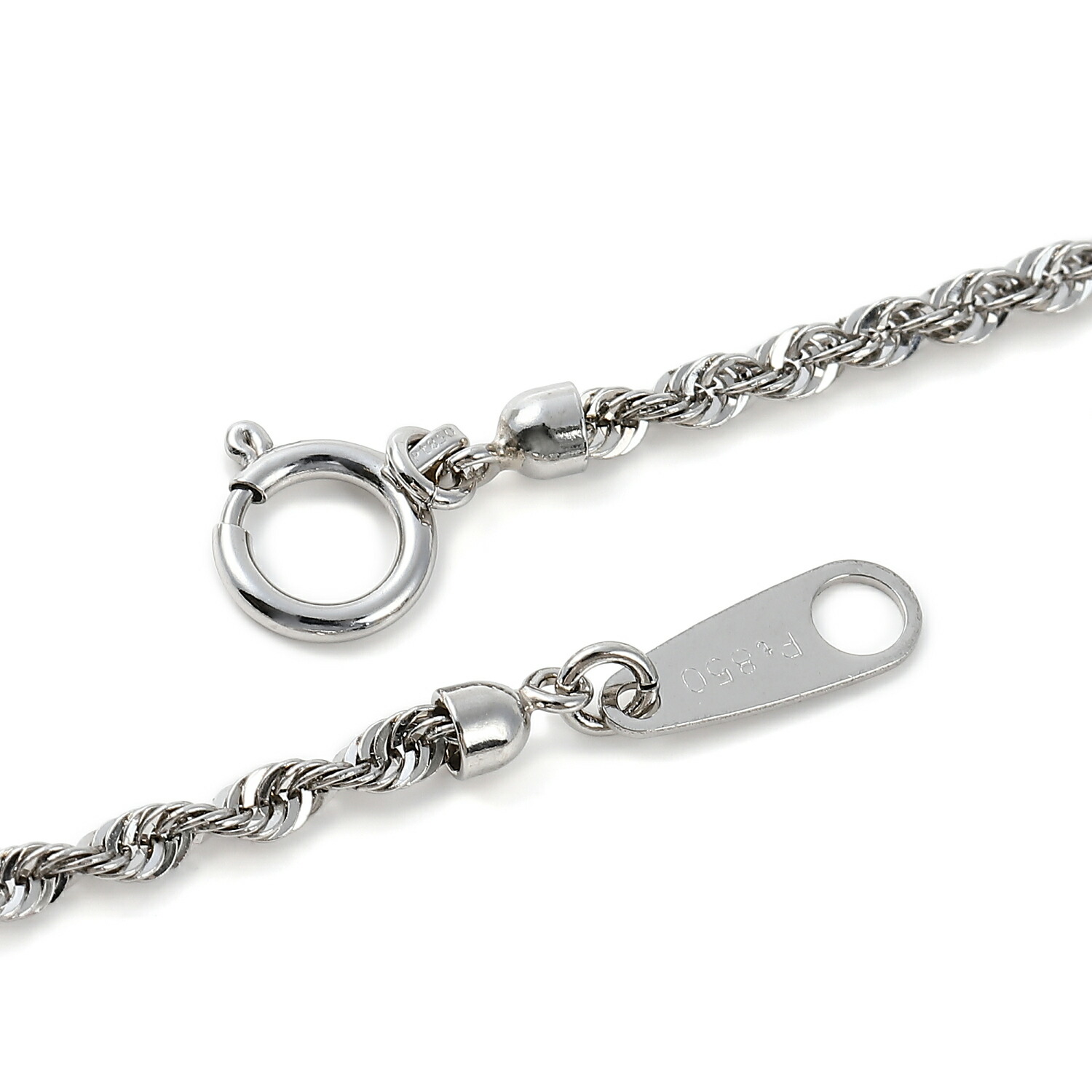 楽天市場】ブレスレット プラチナ パイプロープ チェーン 幅2mm 18cm