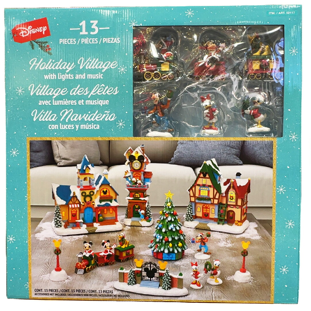 楽天市場】ディズニークリスマスヴィレッジ 13ピースセット 置物 飾り