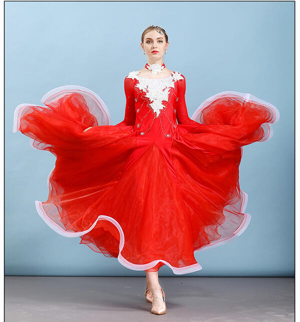 楽天市場】社交ダンスドレス レディース モダンドレス フロート付き