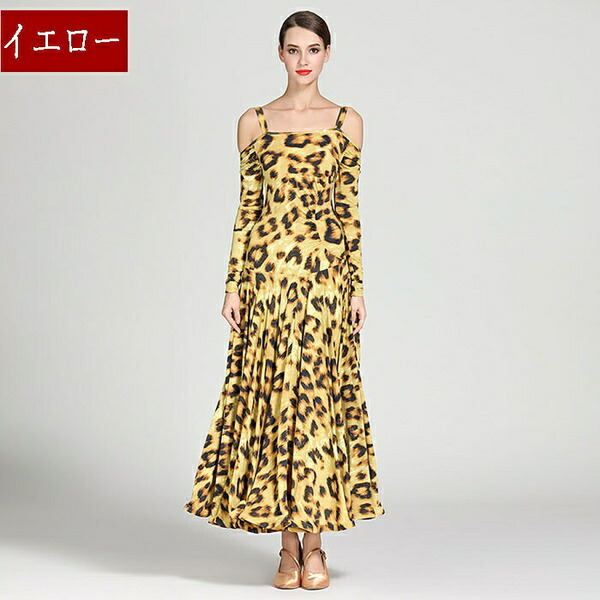 楽天市場】社交ダンス ドレス レディース スタンダード ヒョウ柄