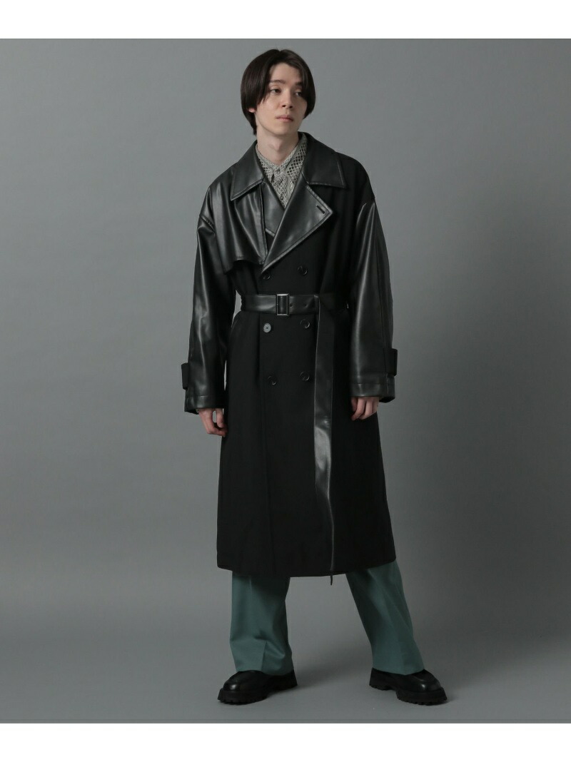 楽天市場】【SALE／50%OFF】(M)Fレザーコンビトレンチコート HARE ハレ