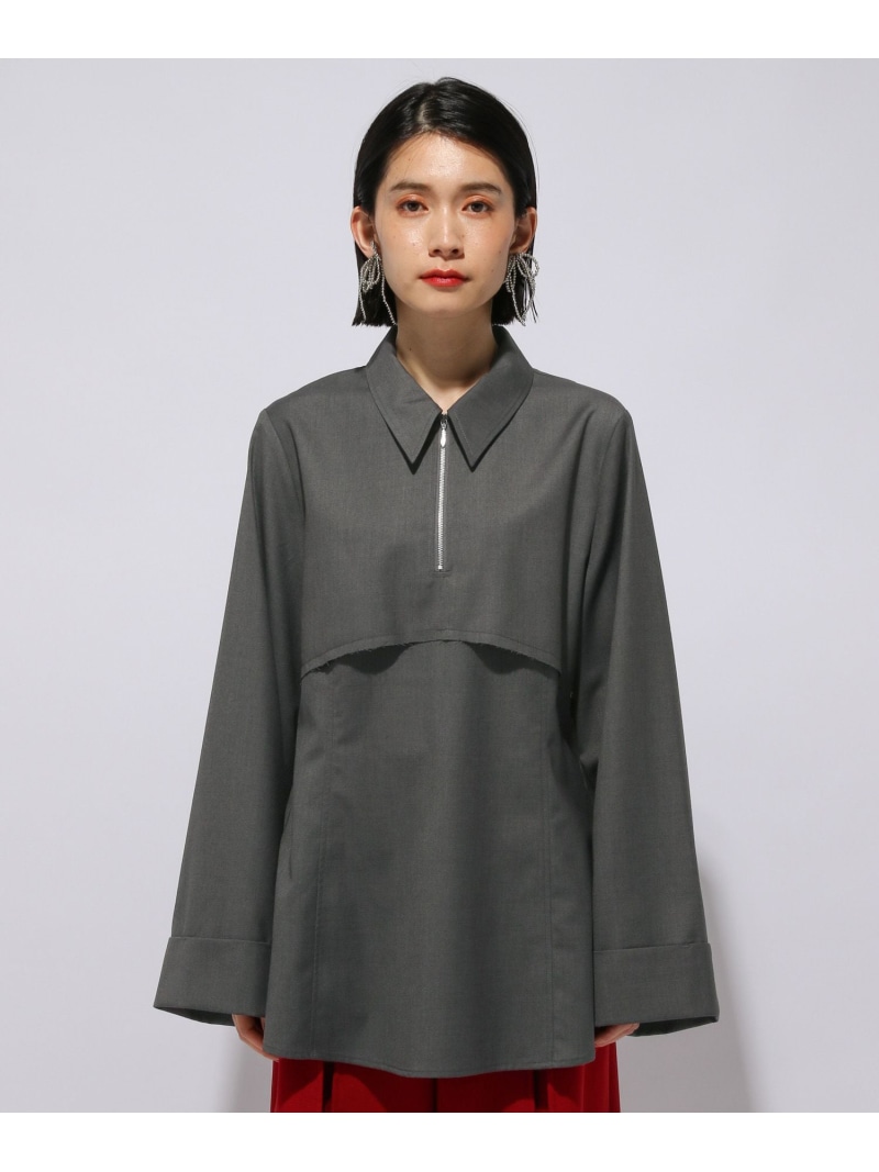 楽天市場】レギュラーカラーZIPシャツ HARE ハレ トップス シャツ