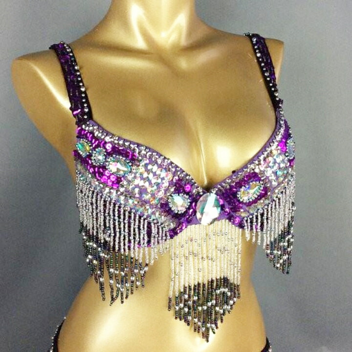 楽天市場】ベリー ダンス 衣装 しずく形 ビーズ ブラ ベルト 2点セット