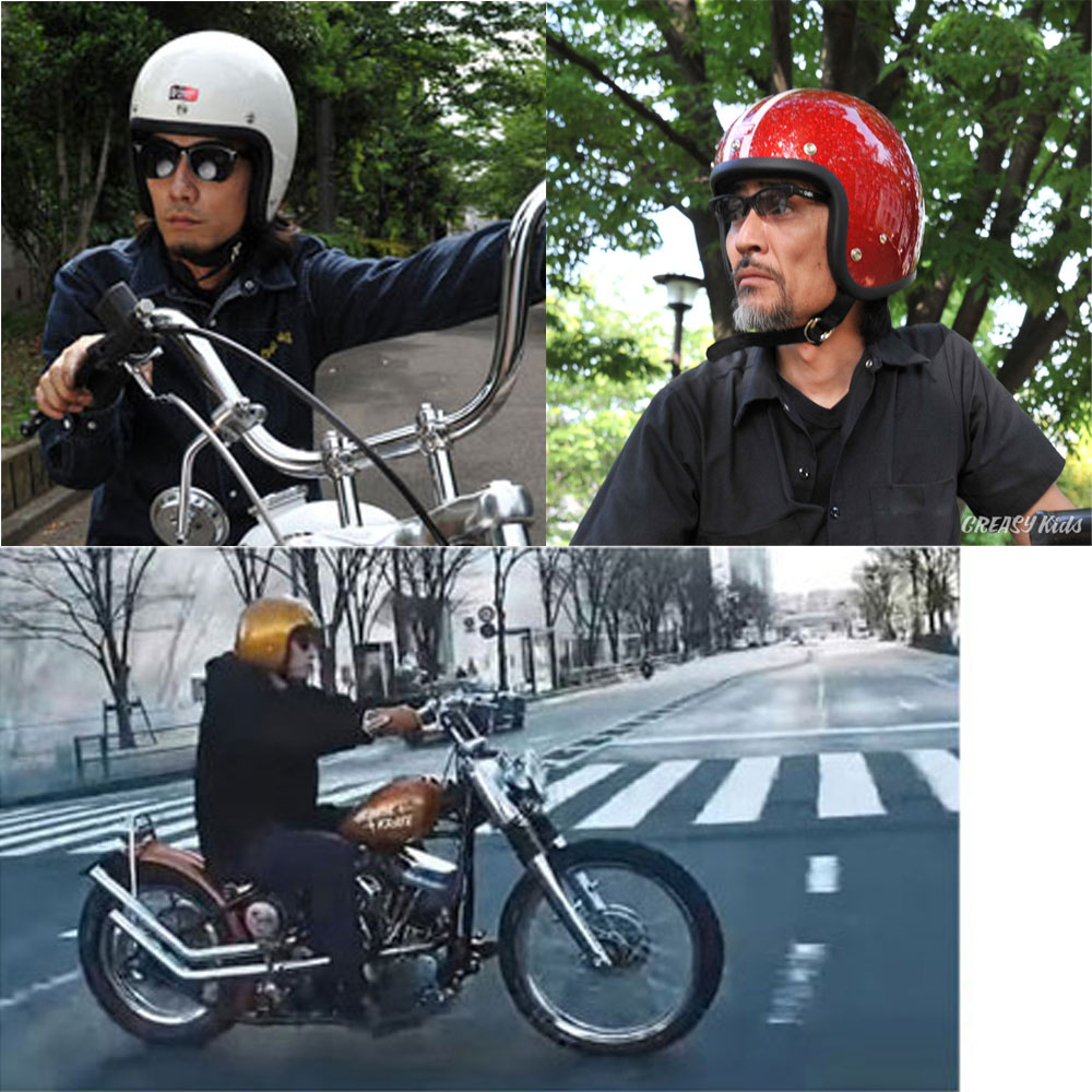 楽天市場】GREASER ジェットヘルメット 60s プレーン アイボリー