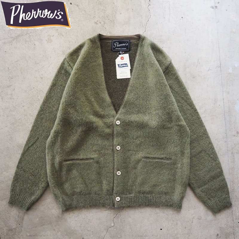 楽天市場】PHERROW'S フェローズ カーディガン メンズ ニット モヘア