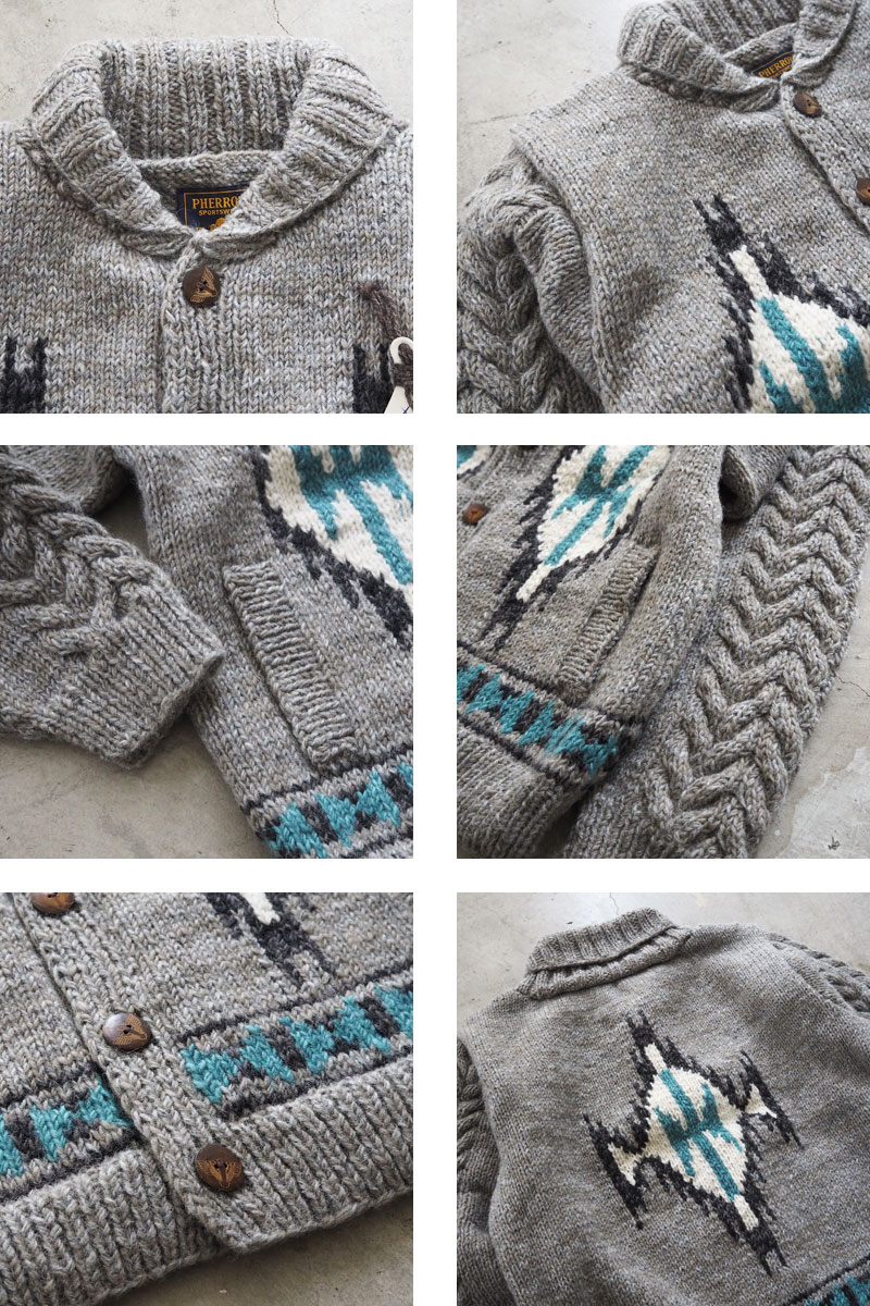 楽天市場】PHERROW'S フェローズ カウチン メンズ ニット カーディガン