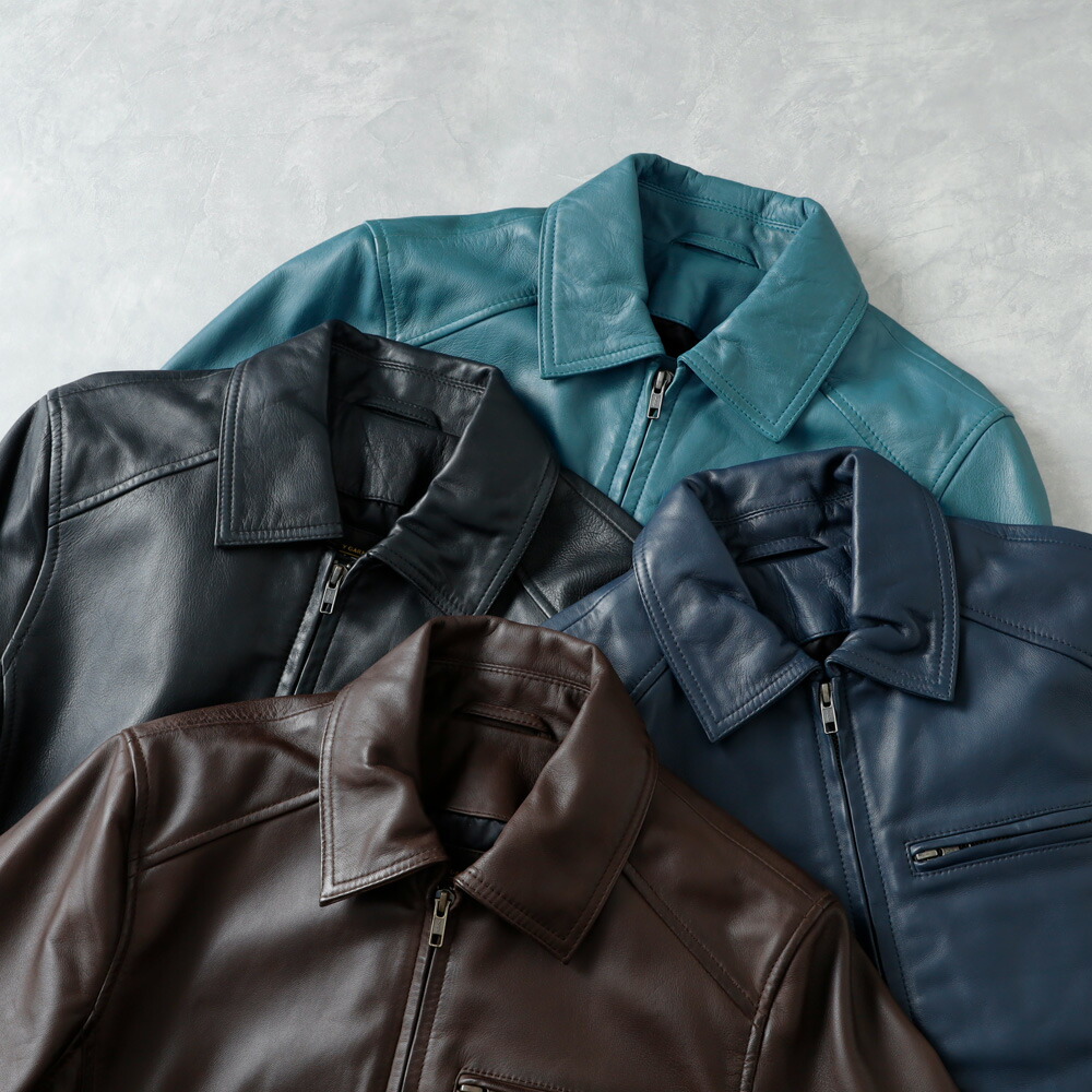 楽天市場】革ジャン メンズ ブランド 襟付き 羊革 本革 柔らかい