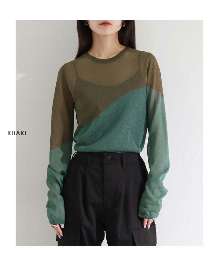 楽天市場】【在庫限り】シアーインターシャニット トップス シアー