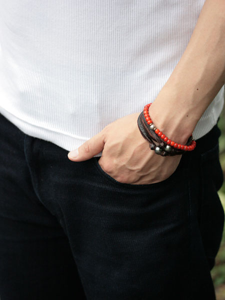 楽天市場】M.Cohen エムコーエン 【 W ブラックパール ブレスレット