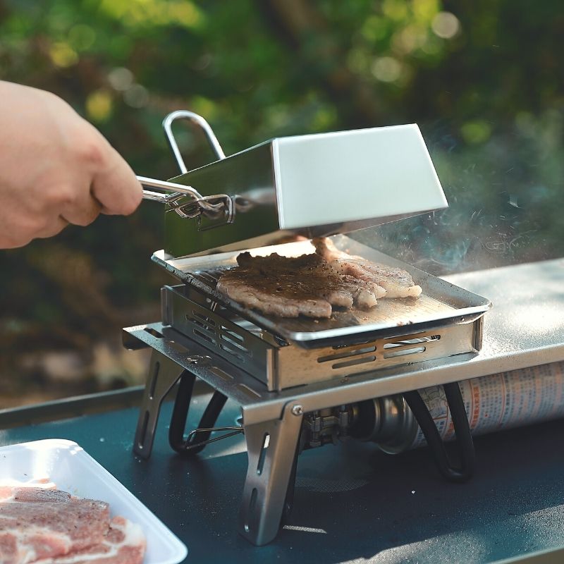 楽天市場】【公式】キャンピングムーン グリルプレート 鉄板 蓋付き