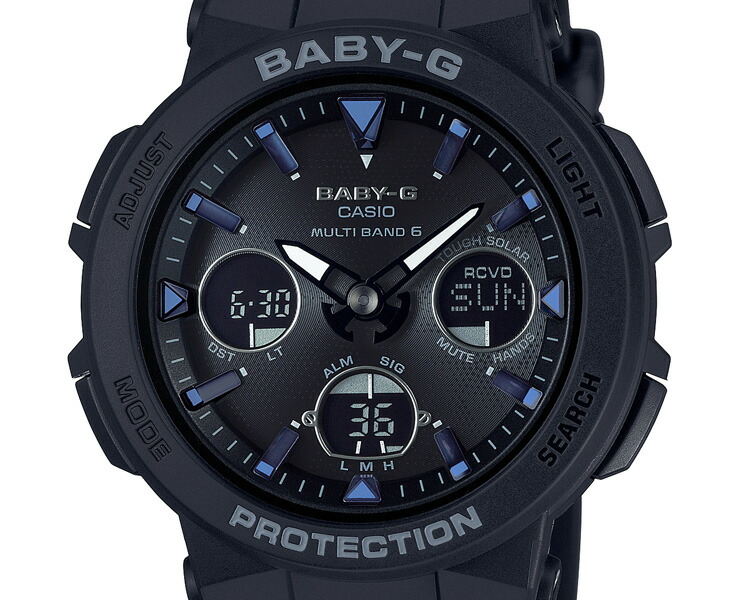 楽天市場】カシオ ベビーG 電波 ソーラー ビーチ・トラベラー ブラック