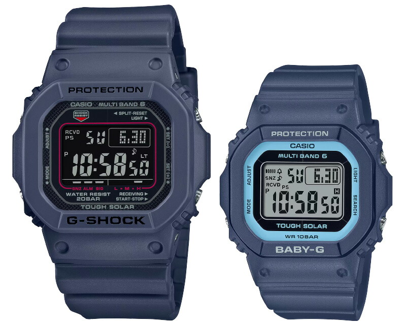 楽天市場】G-SHOCK BABY-G 電波 ソーラー ネイビー ペアウォッチ GW