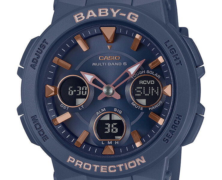 楽天市場】カシオ ベビーG 電波 ソーラー ネイビー BGA-2510-2AJF
