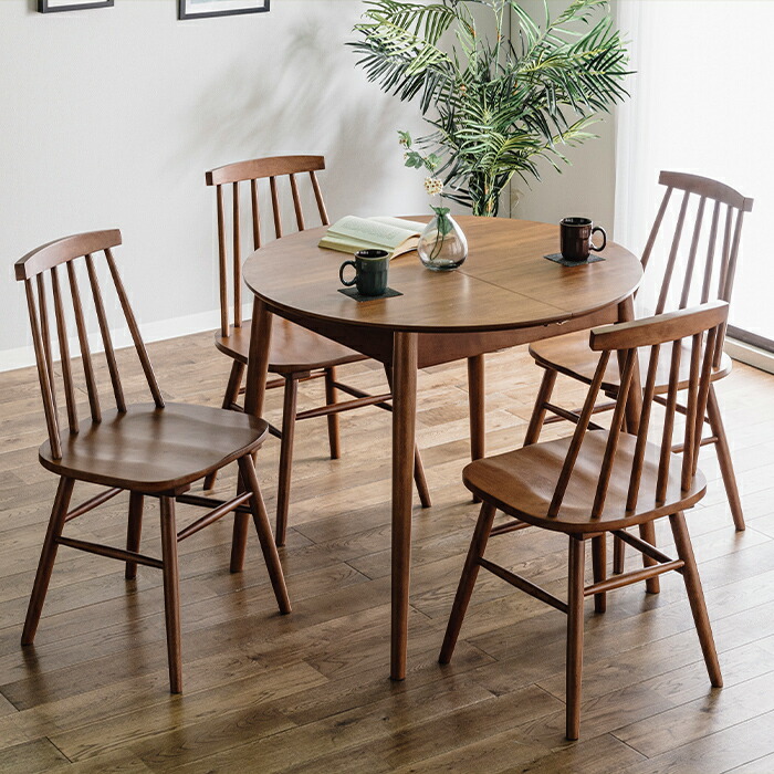 楽天市場】ダイニングテーブルセット 伸長式 5点 90 120 円形 丸 丸