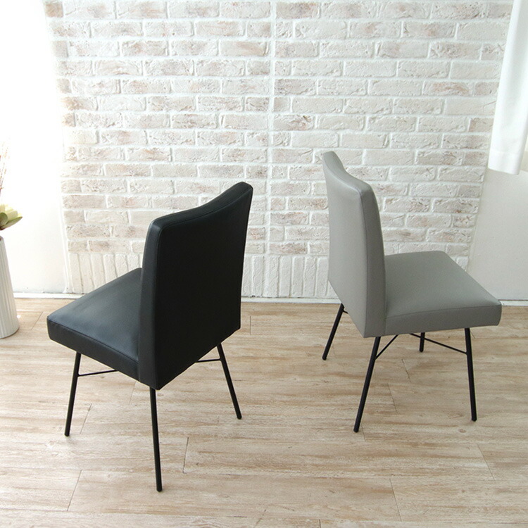 楽天市場】ダイニングチェア 2脚セット ブラック ライトグレー