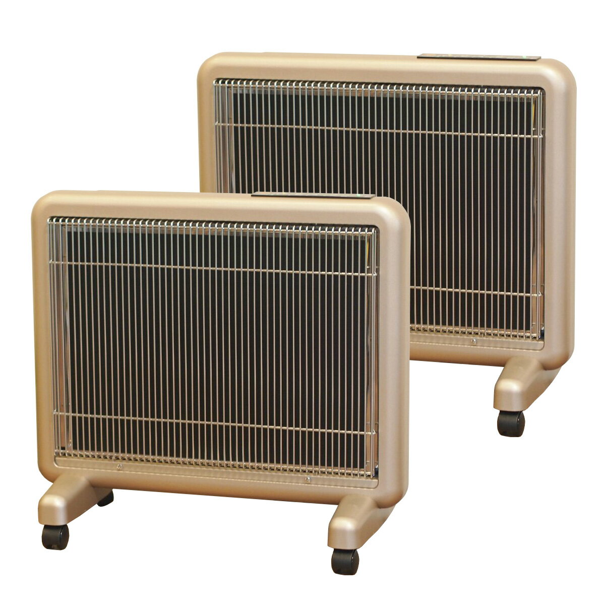 電気ヒーター メッシュパネル 黒 白二台 楽天市場】ヒーター 2台セット