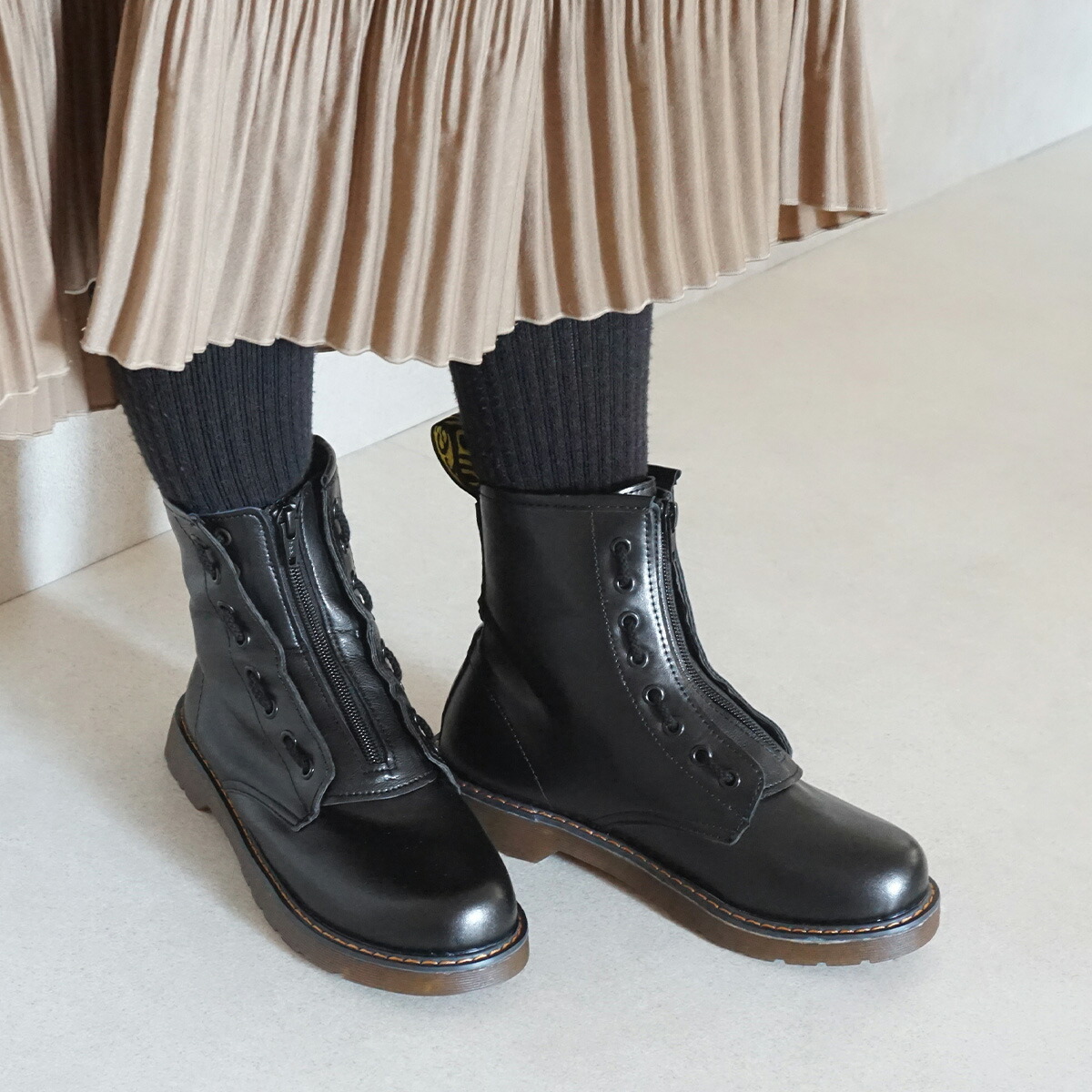 楽天市場】編み上げブーツ クイックリリースジッパー ファスナー