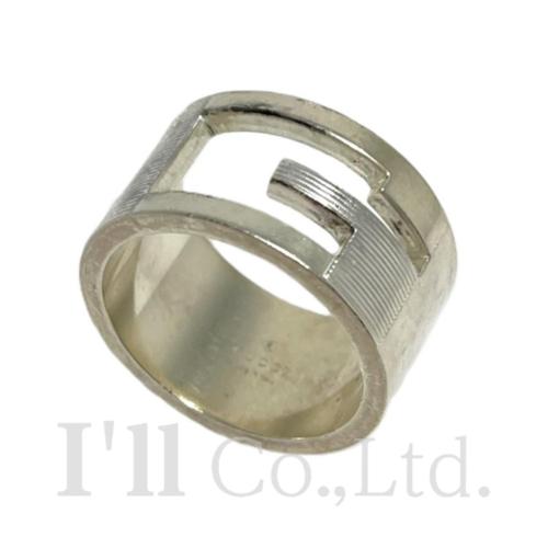 楽天市場】【中古】GUCCI グッチ ブランデッドG ワイド リング Ag925