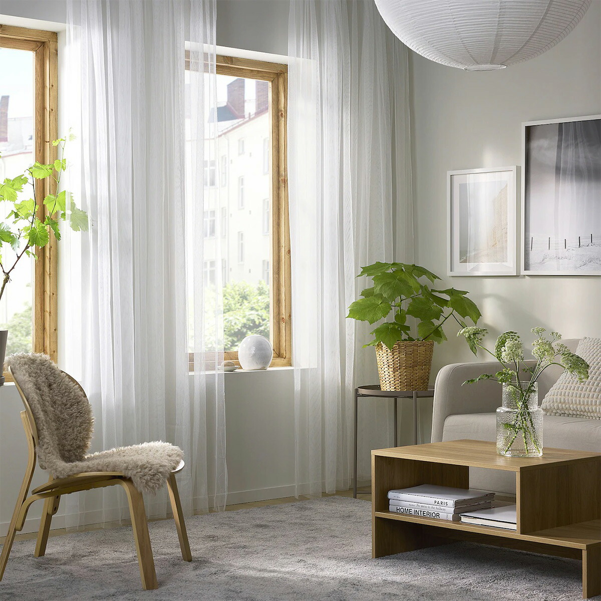 楽天市場】IKEA ネットカーテン レースカーテン 1組 280x250 cm LILL