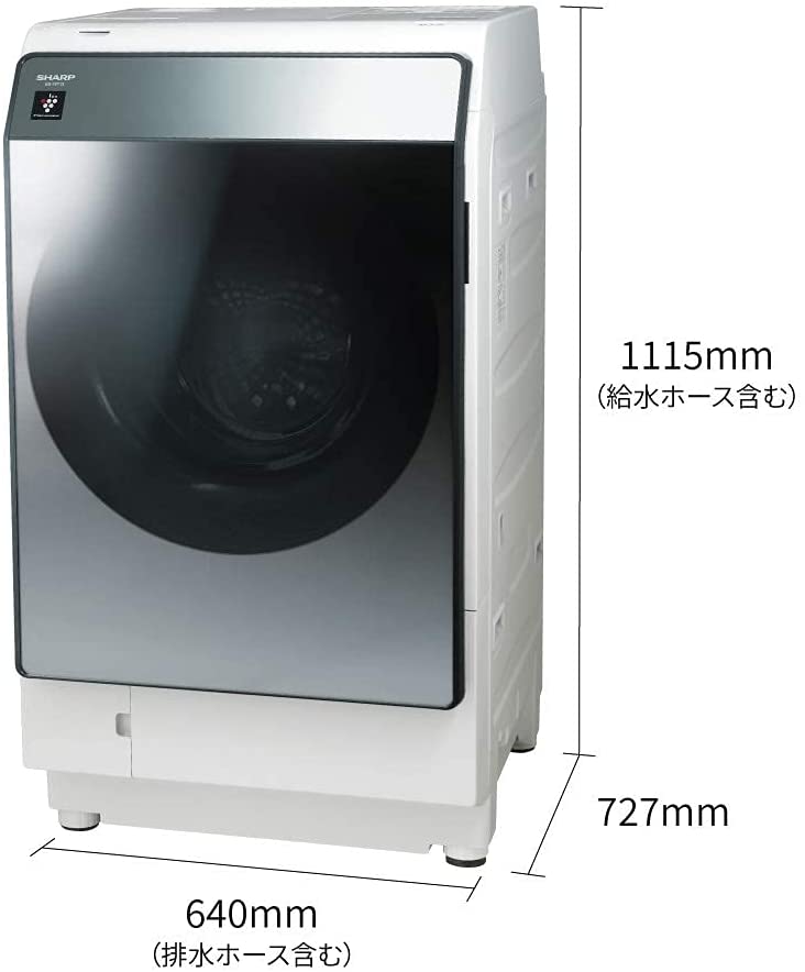 楽天市場】シャープ 洗濯機 ドラム式 ES-W113-SR ハイブリッド乾燥 右